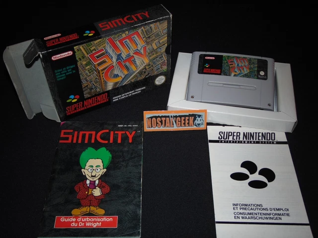 Sim City SimCity / Super Nintendo SNES / Version Pal. FRA/SFRA. / Complet TBE!!