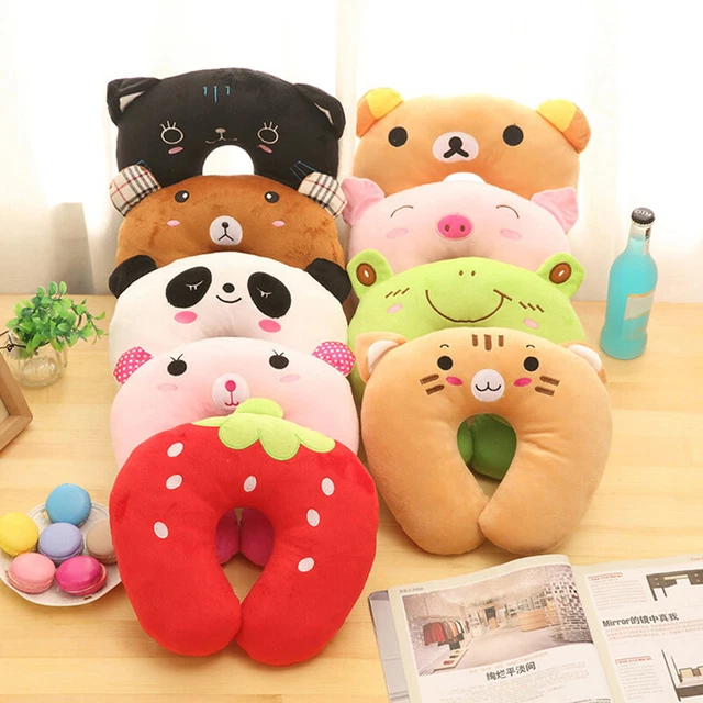 Cartoon Kids U-shaped Pillow Plush Neck Pillow Nap Pillow Lunch Break Pil-wf