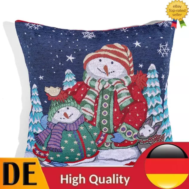 katsuya Weihnachten Kissenbezug, Girlandendruck Polyester Kissenhülle Geeignet f