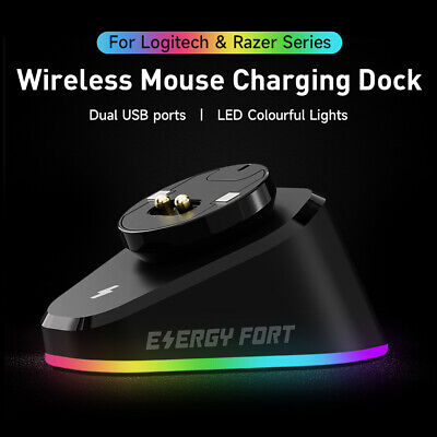 Wireless Mouse Charger Dock for Razer DeathAdder V2 Pro/Naga Pro/Viper Ultimate
