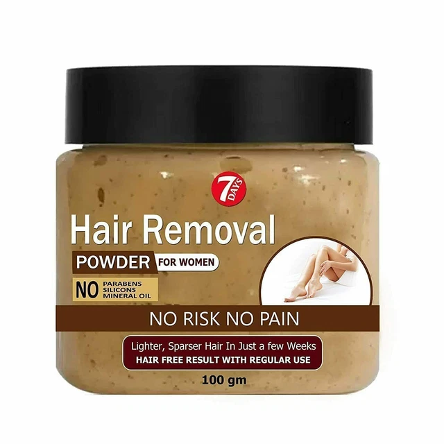7 Days Pure Épilation Poudre Trois en Un Usage Pour Poudre D-Tan Peau 100gm