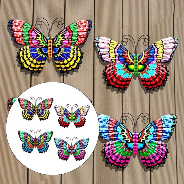 Weskjer 4 Papillons Décoratifs Pour Clôture, Résistant Aux