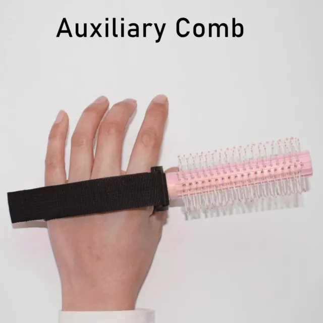 Handicapped Auxiliary Comb Portable Handle Comb Hair Brush For Elder People BST