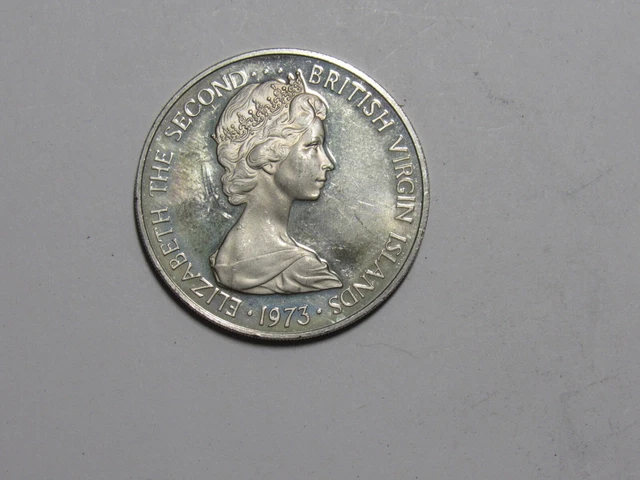 British Virgin Islands Coin - 1973 FM 50 Cents - Proof, scratches