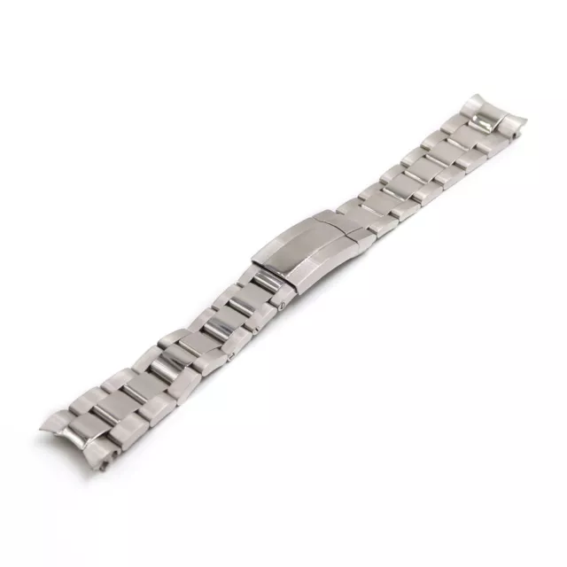 20mm Silver Steel Solid Screw Links Watch Band Strap Bracelet For Submariner
