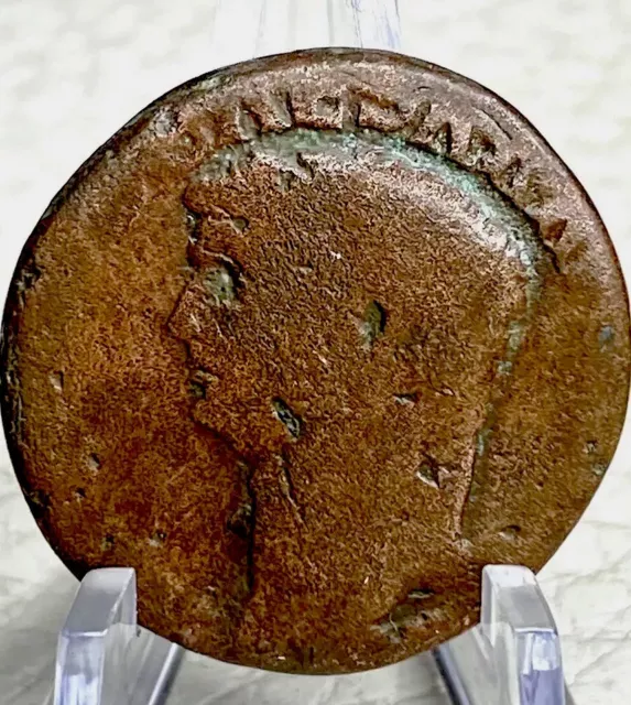 Ancient Rare Roman Coin 41-50 AD 2000 Years Old Emperor Claudius I As Dupondius