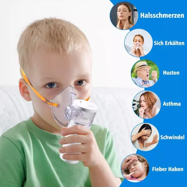 Inhalator Vernebler Inhalationsgerät USB Inhaliergerät für Erwachsene Kinder