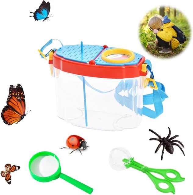 KBIBCK Insekten Lupe Box - Forscherset Für Kinder Mit Pinzette & Fänger