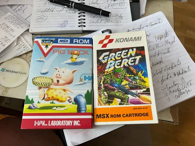 MSX : lot de 2 cartouches Pig Mock et Green Beret