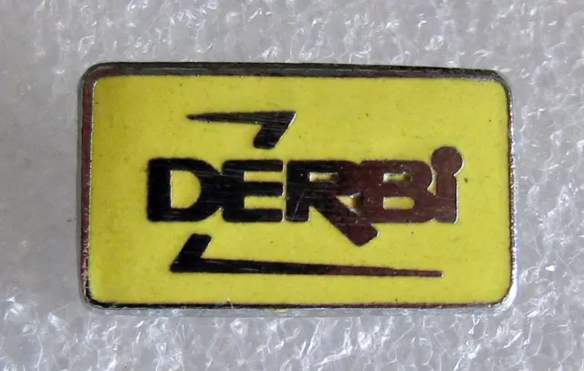 DERBI MOTORRÄDER - Vintage Emaille Reversabzeichen - Biker / Fahrräder / Rennfahrer