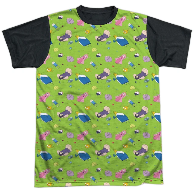 Adventure Time Green Fields Adult Halloween Costume T Shirt (Black Back), S-3XL