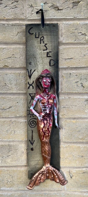 OOAK Creepy Doll Haunted Horror Zombie Gothic Possessed "CURSED" Mermaid doll