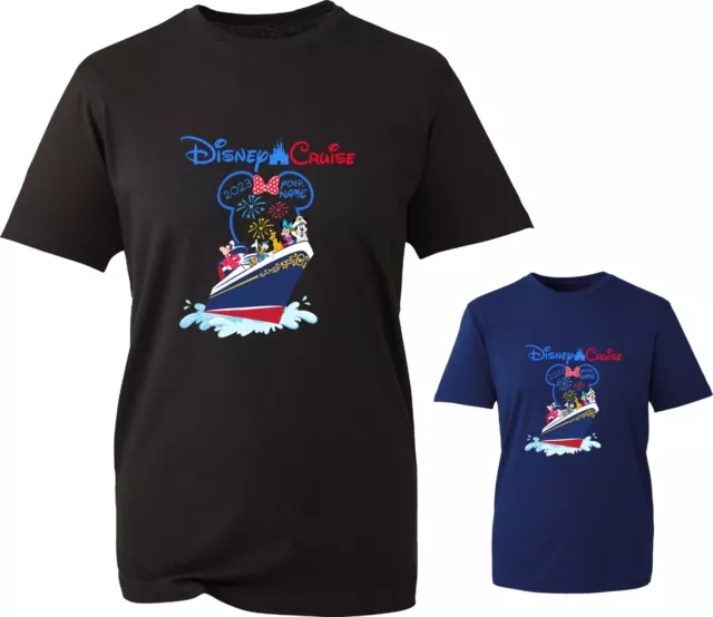 Personalised Disney Cruise 2023 Mickey Minnie Mouse T Shirt Your Name Gift Top