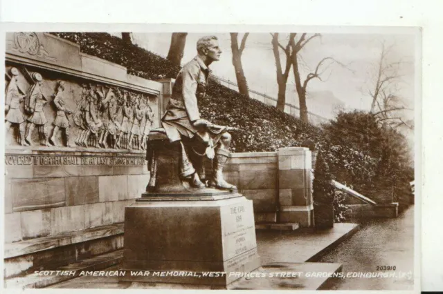 Scottish Postcard - American War Memorial - Princes Street - Edinburgh -12336A