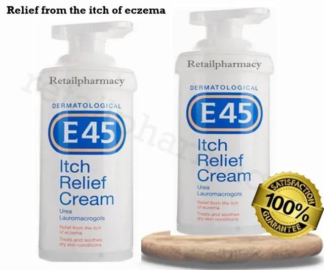 E45 Cream Itch Relief Cream Pump 500g - 2 Pack