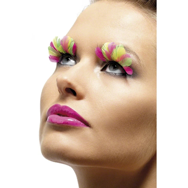 Falso Ciglia Arte Carnevale Wimpernextensions Carnevale Neon Multicolore