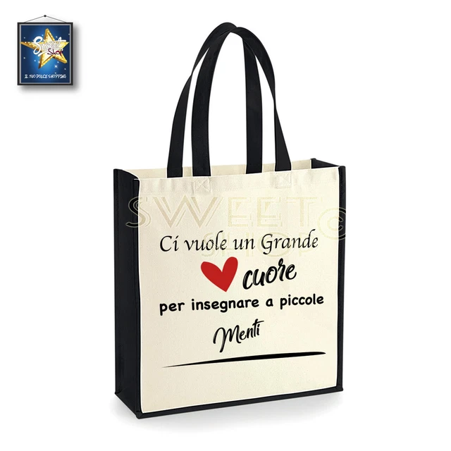 Borsa Tote In Tela Natalizia Con Cane Scarabocchio Dorato - Shopping Riutilizzabile 33x38 Cm, Borsa Donna Per Lavoro, Viaggi, Regalo