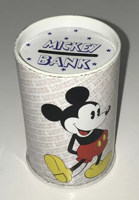 Walt Disney Blech Spardose Sparbüchse Metall Mickey Bank Maus Vintage 80er Jahre