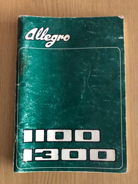 Austin Allegro 1100 1300 Handbook Manual 1975 AKD 8339