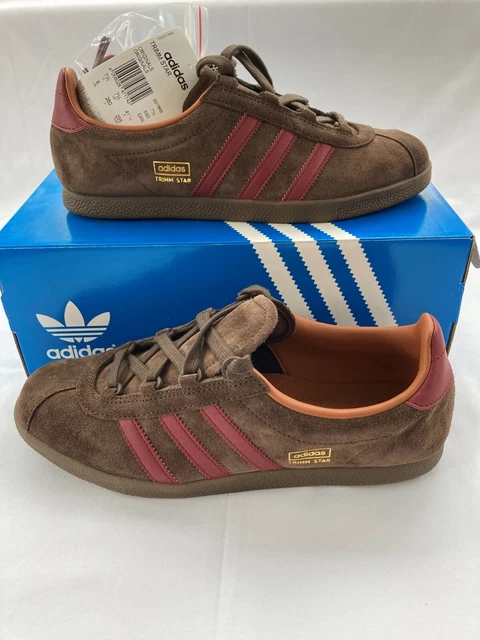 ADIDAS ORIGINALS TRIMM Star Brand New Boxed Brown UK 7.5