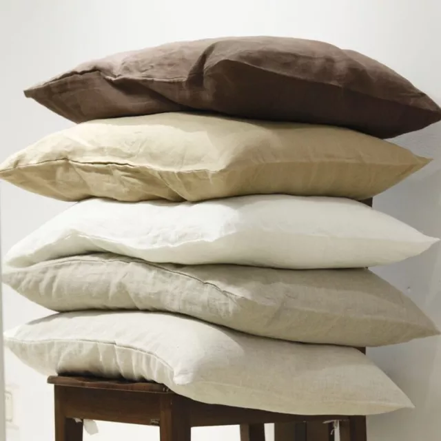 2x Belgian Linen Pillowcase 100% French Normandy Organic Flax Pillow Cover