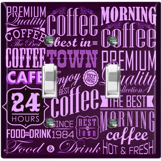 Metal Light Switch Cover Wall Plate For Kitchen Coffee Sign Cafe Diner COF040