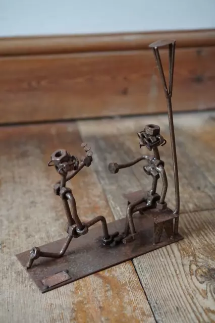 Hinz and Kunst Nuts & Bolts Sculpture Figurine Man + Woman