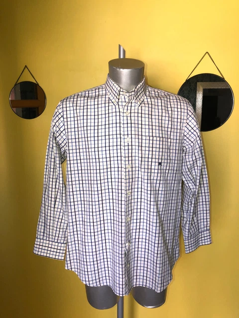 Chemise En Tartan Marron SERGE BLANCO Taille L - Coton - Excellent état