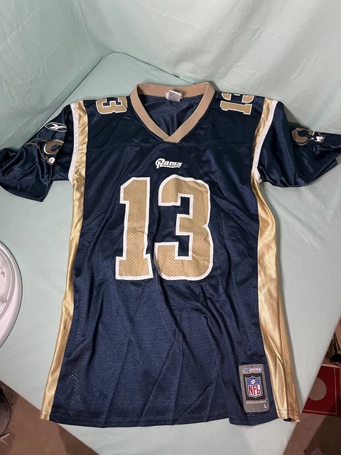 Vintage Kurt Warner Authentic Replica Jersey Reebok Mens Large St Louis Rams NFL