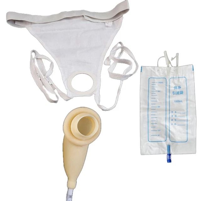 Herren Urinale Latex Urinsammler bettlägerig atmungsaktiv Urinbeutel Urinarium in T2K8