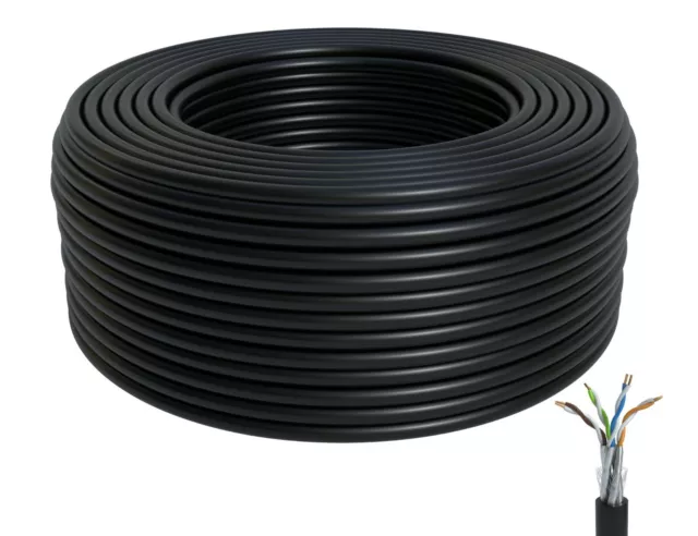 100m CAT7 Erdkabel PE Netzwerkkabel 1000MHz Datenkabel Installationskabel CAT 7