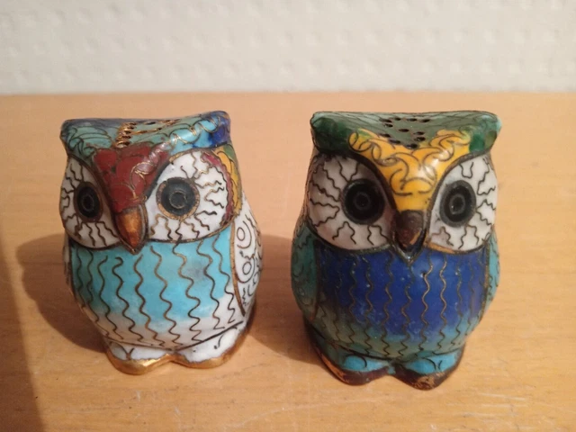 Eulen Cruet Salz & Pfeffer Set - unbenutzt