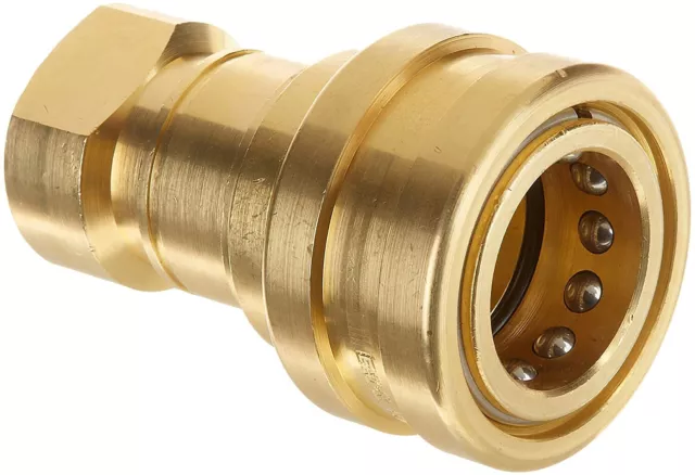 Eaton Hansen B6HP31 Hydraulic Quick Connect Hose Coupling, Brass