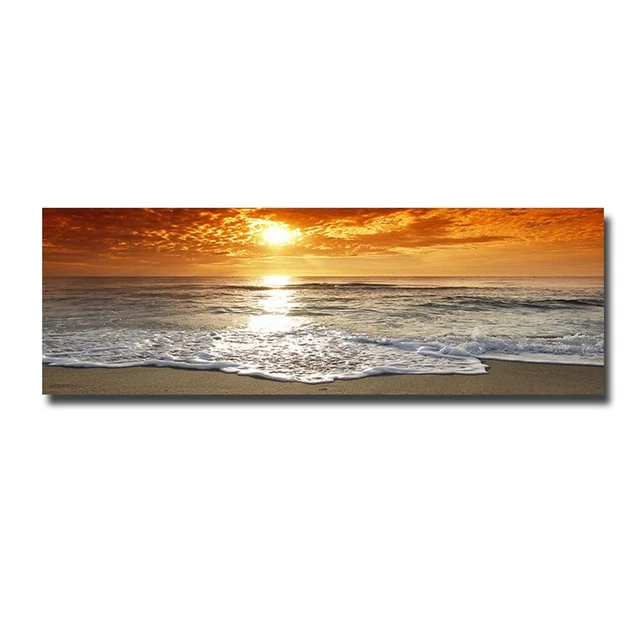 Pinturas de playa estampados regalo colgante arte paisaje lienzo decoración