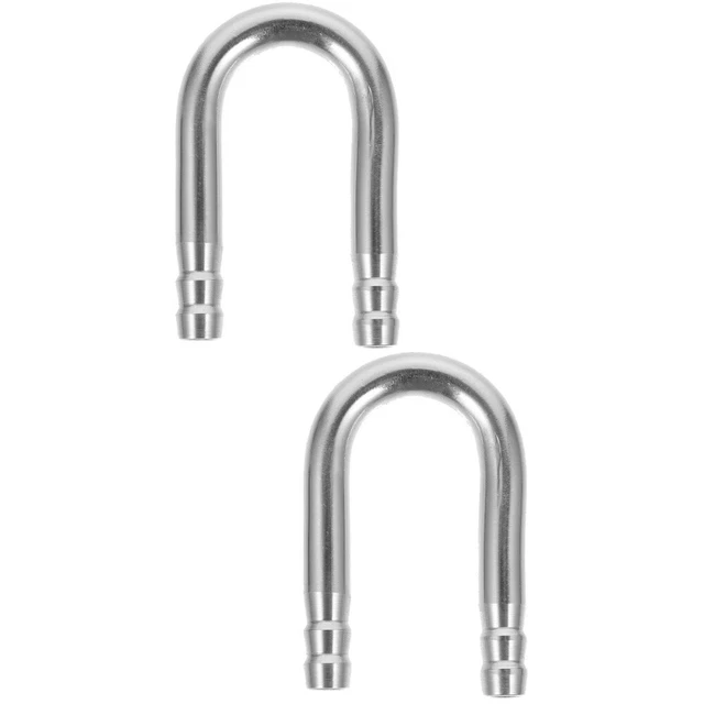 2 Pcs Joint En U Acier Inoxydable Pompe À Oxygène Pour Aquarium Tube