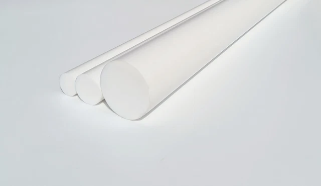 Teflon PTFE Rundstab virginal 18 - 45mm / Länge 30 - 1000mm Kunststoff Teflon PTFE Rundstab virginal 18 - 45mm / Länge 30 - 1000mm Kunststoff