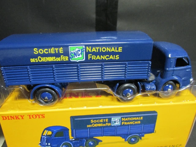Dinky Toys 32AB - Panhard Semi-remorque SNCF - Bleu - 1/50 - Peu Sorti Boîte