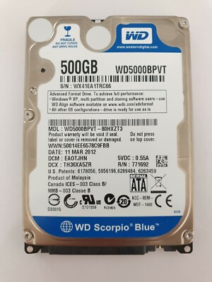 Haotjhn DCM Western Digital WD5000BPVT-60HXZT1 500GB Dcm 