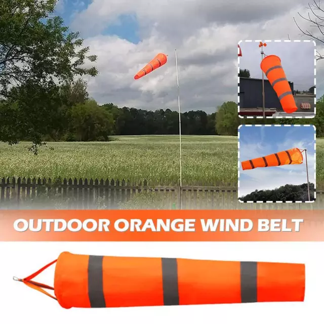 Outdoor Orange Wind Direction Belt Reflective Windsocks For Wind Measuremes T8F2