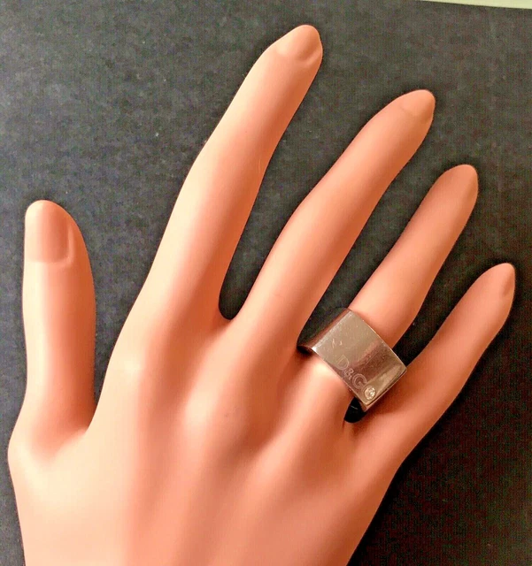 Bague Cœur D&G Dolce & Gabbana En Acier - Avec Cristal - Taille 57 - Occasion Très Bon état