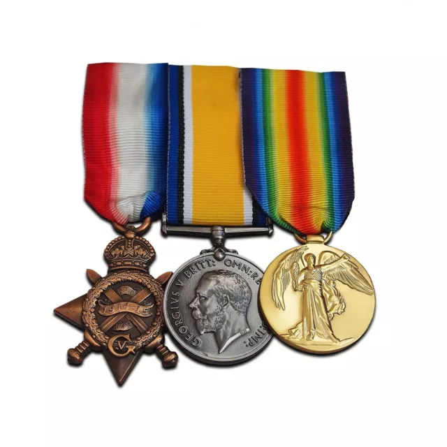 WW1 Medals Trio 1914-15 Star British War Medal & Victory Medal Full Size Repro