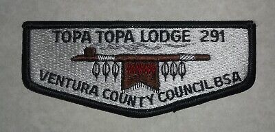 Topa Topa Lodge Oa 291 Bsa Ventura County Council Peace Pipe Flap Rare!!