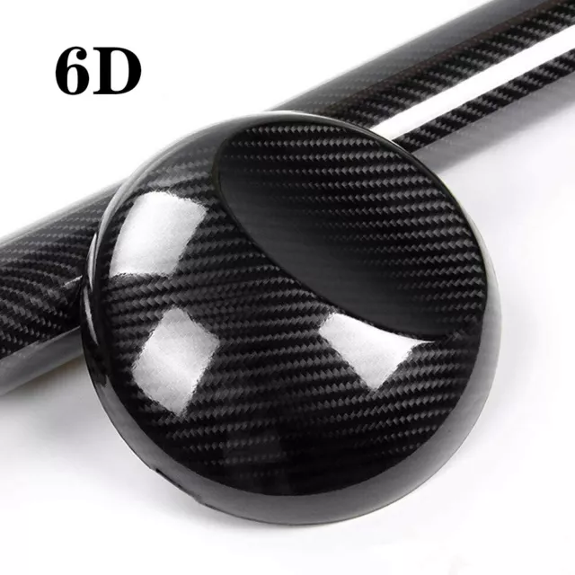 Car Vinyl Wrap 6D Carbon Fiber Pattern Decal Film Sticker Bubble Free 152 x 20cm