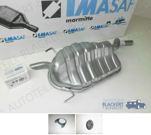 IMASAF ESD Auspuff Endtopf+Anbauteile für Fiat Idea Punto / Lancia Musa Ypsilon