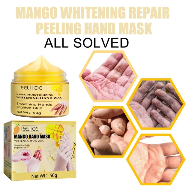 Máscara hidratante de cera para manos mango reparación de callos exfoliante ¡cuidado de la piel! O4O8