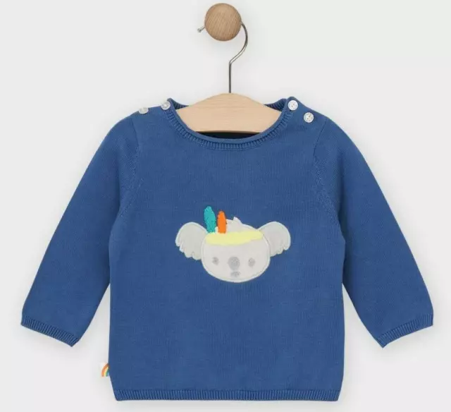 SERGENT MAJOR Pullover bleu koala Tagabriel 100% coton Taille 12 mois