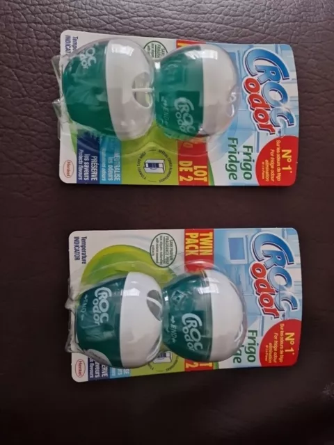 Croc Odor Twin Pack Fridge Fresh Neutralise Smell Odour Fresheners x 2 (2 x 2)uk 3