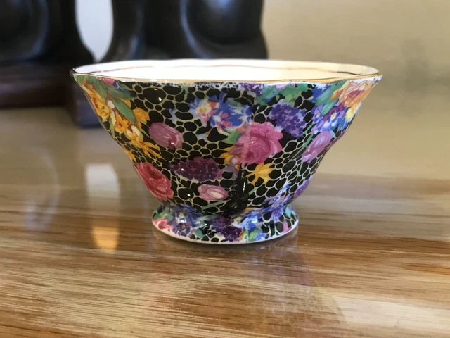 Vintage Royal Winton Grimwades HAZEL Floral Chintz STUART Shape Open Sugar Bowl 3