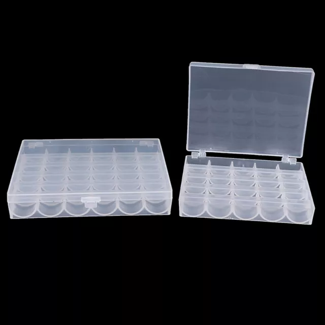 25/36 Spools Bobbins Sewing Machine Empty Bobbin Case  Organizer Storage Box