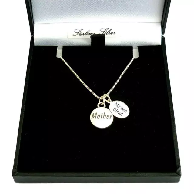 Personalised Necklace for Mother, Gift with Engraving. 925 Sterling Silver